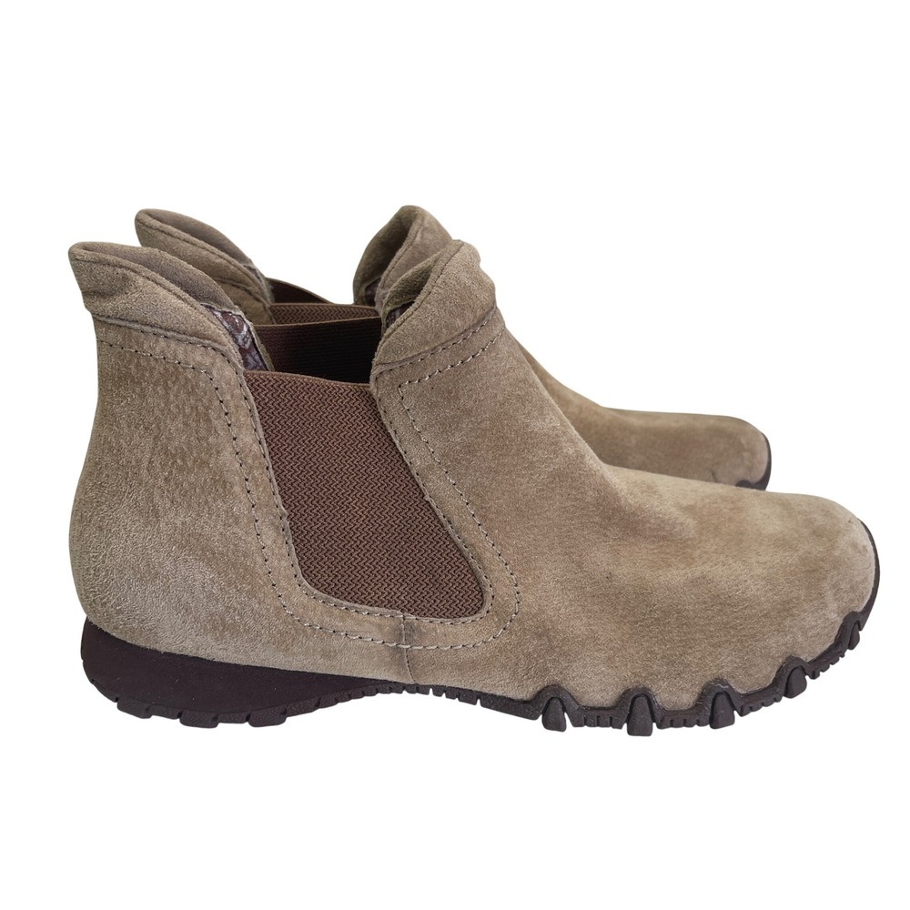 Skechers Bikers Londoner Boots 8 Brown Suede Relaxed Fit Chelsea Ankle 49346